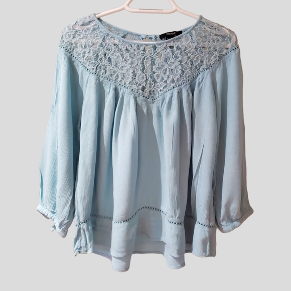 Boho Lace Button Top- Mint- S - Picture 1 of 8